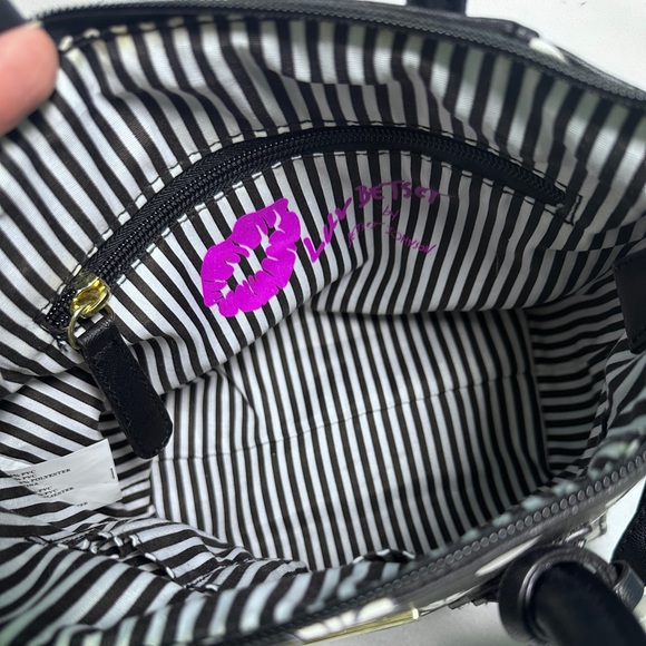 Luv Betsey by Betsey Johnson Daisy Black and White Polka Dot Crossbody Bag - Picture 5 of 9